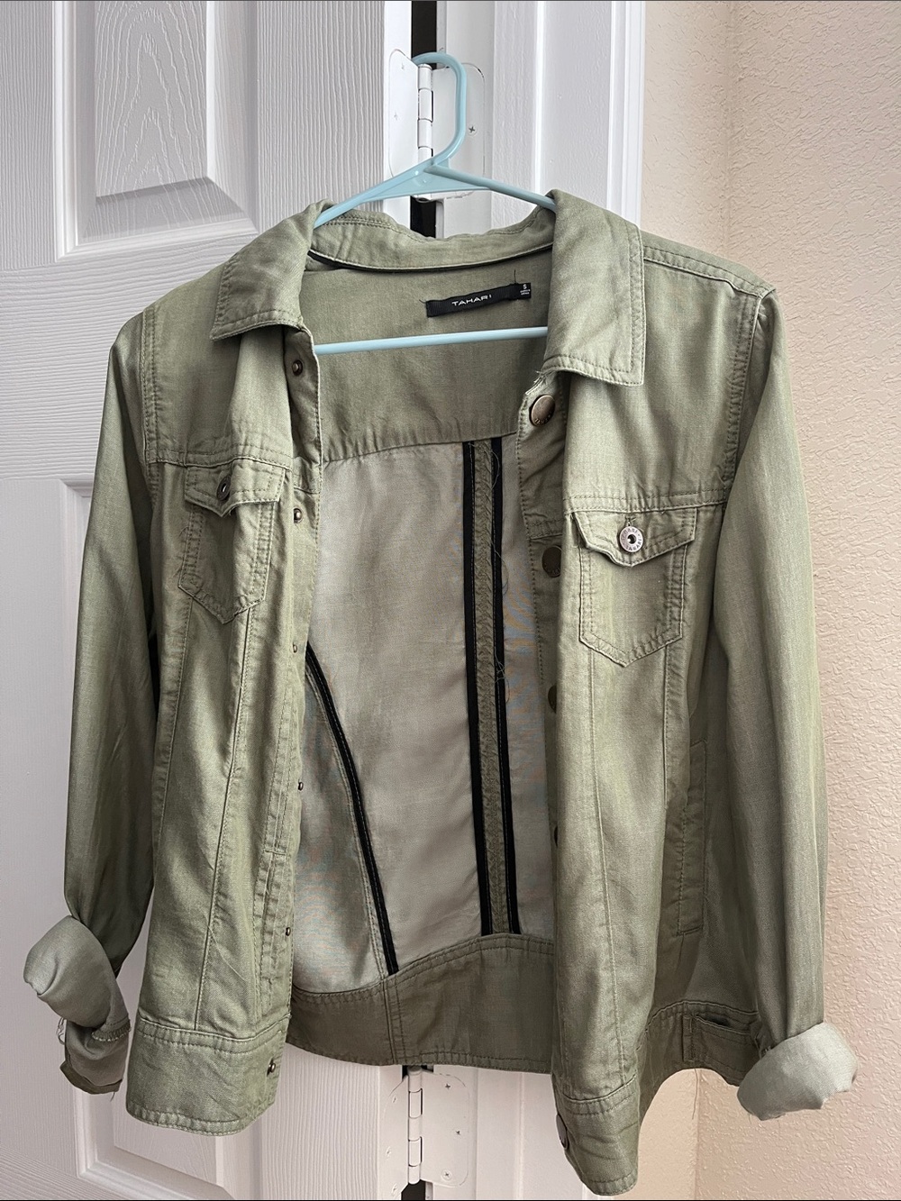 Light Olive Utility Jacket - Women